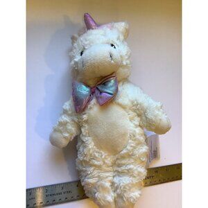 Little Miracles Animal Hugs UNICORN Plush White Pink Colored Bow Costco Soft Toy
